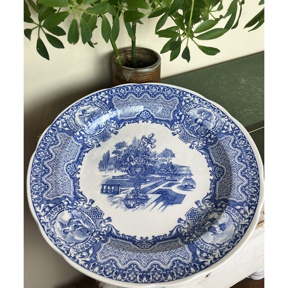 Vintage SPODE England Blue Room Collection  10.5"  Dinner Plate "Seasons" - Picture 9 of 10